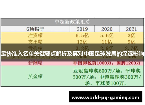 足协准入名单关键要点解析及其对中国足球发展的深远影响 足协准入名单关键要点解析及其对中国足球发展的深远影响